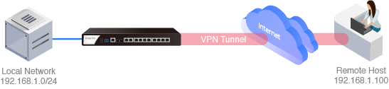 Remote user working from home or on a business trip
